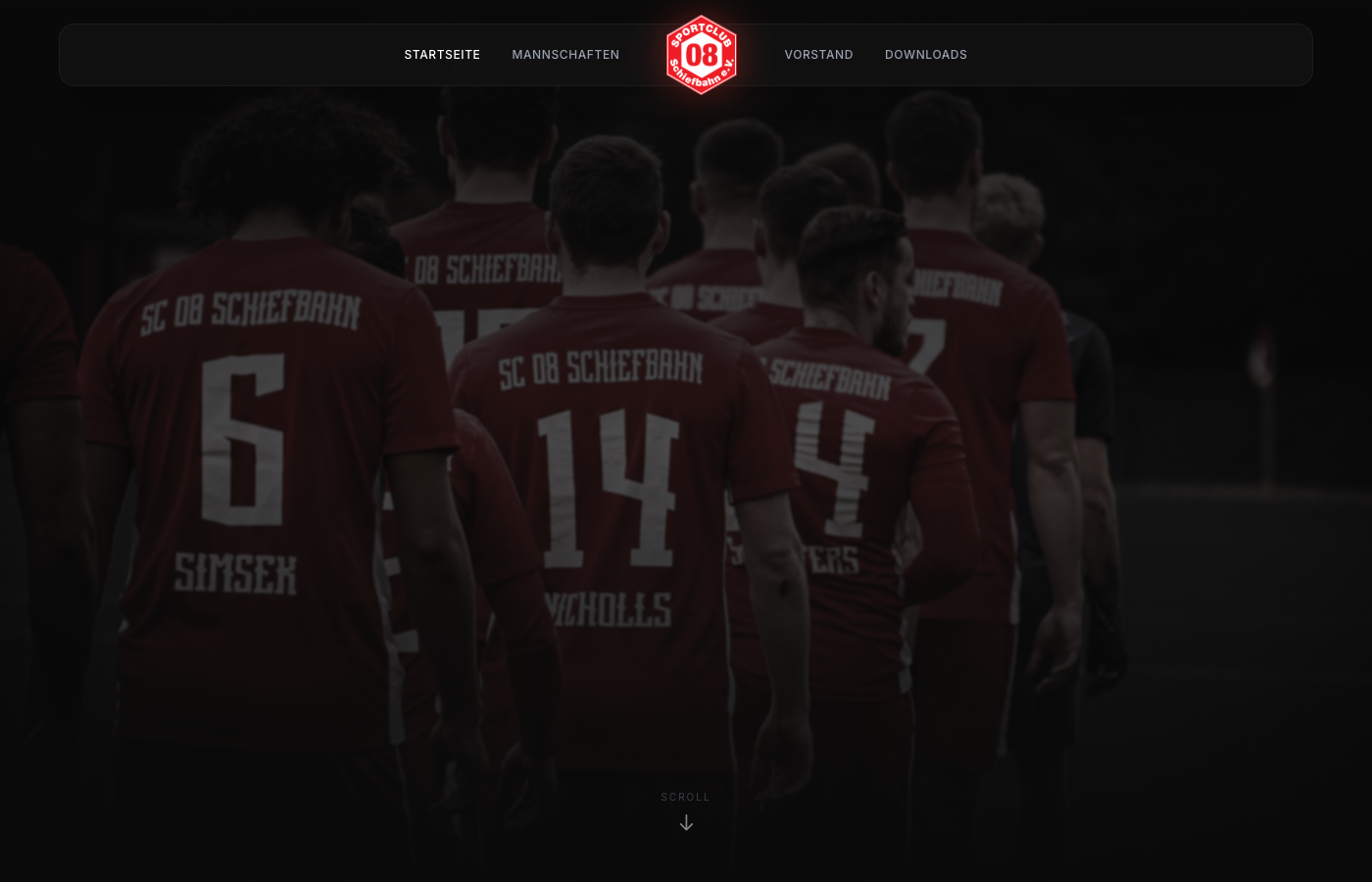 SC 08 Schiefbahn Dashboard